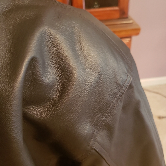 Reeds Lambskin Leather Brown Bomber Jacket Coat 2xxl 2 Extra Large⁸ - Picture 5 of 14